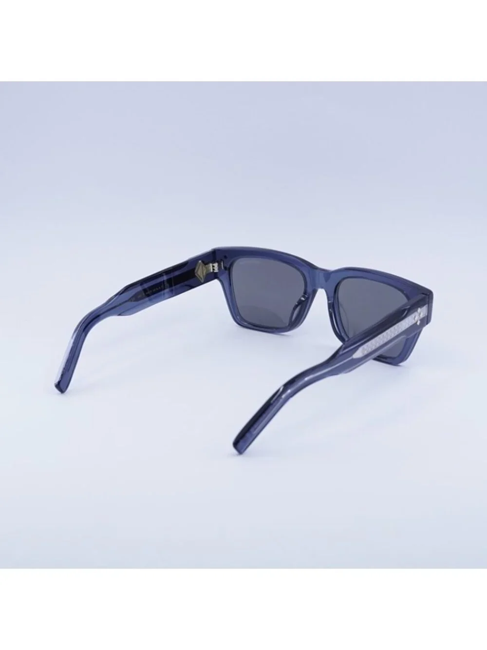 Dior CD DIAMOND S2 30G7 Sunglasses Blue Square Frame, Purple Mirrored Lenses